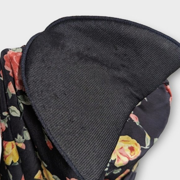 Vintage Handmade Floral Print Retro Shirt Blouse Size Medium Shoulder Pads - Picture 4 of 4